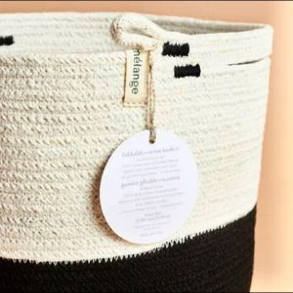 Mia Mélange Foldable Cotton Basket - Picture 3 of 5